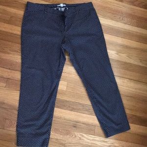 Gap navy polka dot pants